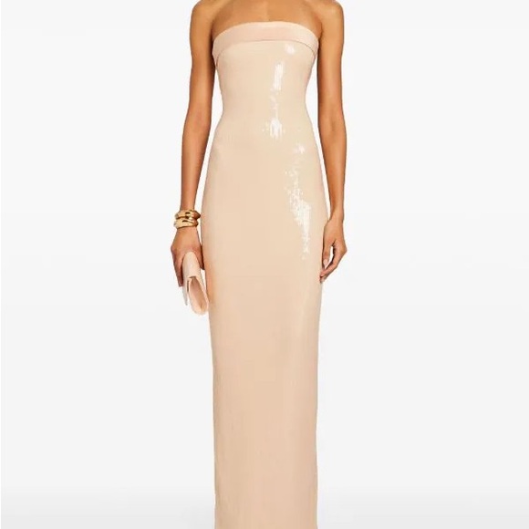 Retrofete Alexandra Dress Sequin Dress Beige XS - Picture 1 of 8